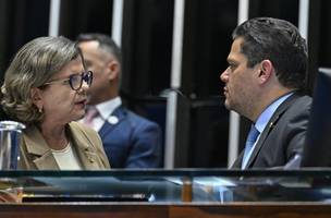 Teresa Leitão e Davi Alcolumbre (Foto: Barreto/Agência Senado)