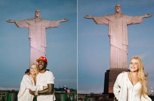 Virginia Fonseca visita Cristo Redentor, no Rio de Janeiro, ao lado do jogador Vini Jr (Foto: Reprodução/Instagram)