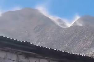 Terremoto registrado no Peru levantou poeira na Cordilheira dos Andes (Foto: Reprodução/Redes Sociais)