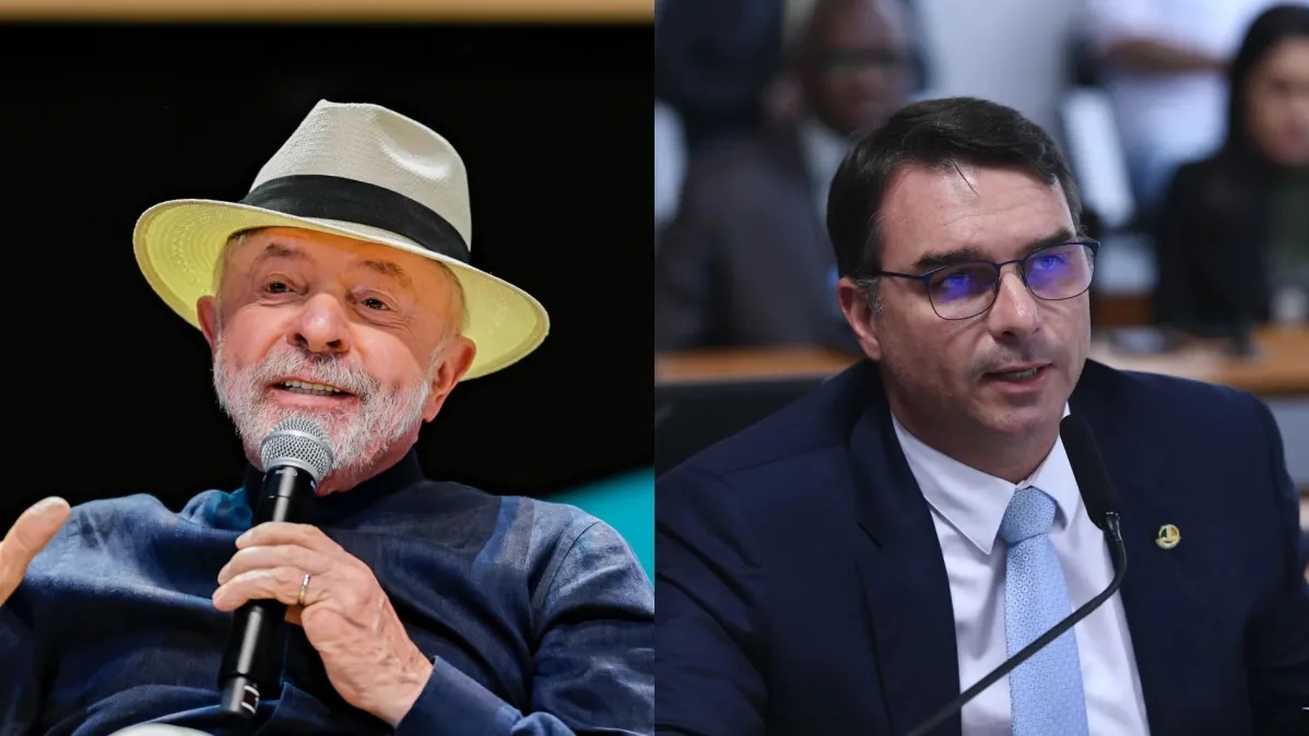 Lula e Flávio Bolsonaro estão entre os principais candidatos à Presidência em 2026.