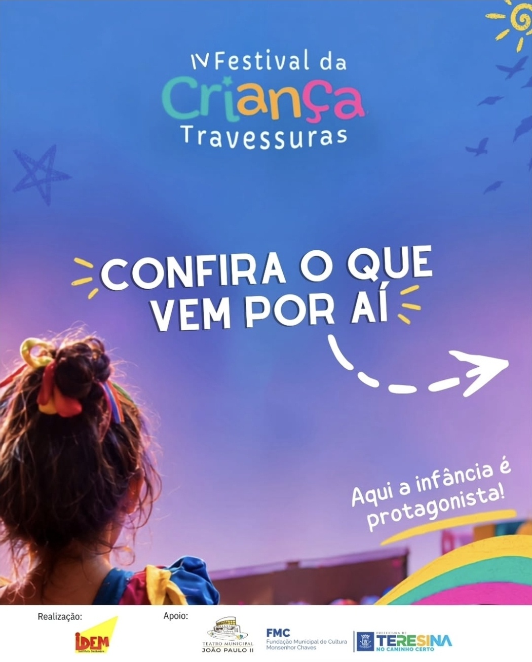 Teatro João Paulo II recebe programação gratuita de espetáculos infantis.