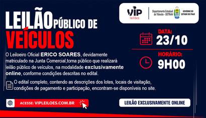 Leilão veículos