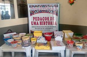 Alunos do curso de artesanato têm trabalhos expostos no aniversário do CAPS AD (Foto: -)