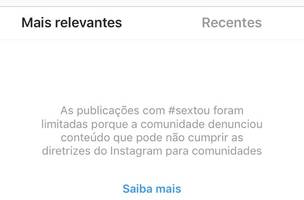 Instagram limita uso da hashtag após estrangeiros usarem fotos pornográficas (Foto: -)
