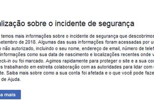 Facebook começa a avisar brasileiros que tiveram dados roubados (Foto: -)