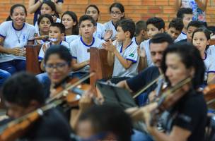 Orquestra nas Escolas tem apresentação na Escola Municipal Noé Fortes (Foto: -)