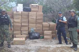 Polícia Militar apreende mais de 500 caixas de cigarros contrabandeados (Foto: -)