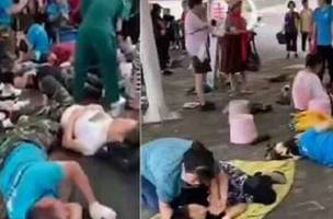 Turista morre e outros ficam feridos em escorregador de quase 1 km na China (Foto: -)