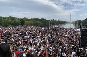 Marcha contra racismo em Washington evoca movimento de Luther King (Foto: -)