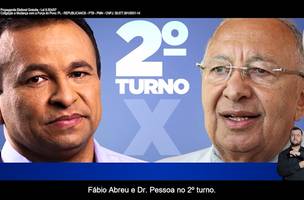 Em propaganda eleitoral, Fábio Abreu pede segundo turno entre ele e Dr. Pessoa (Foto: -)