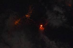 Astronauta registra erupção nas Ilhas Canárias do espaço (Foto: -)